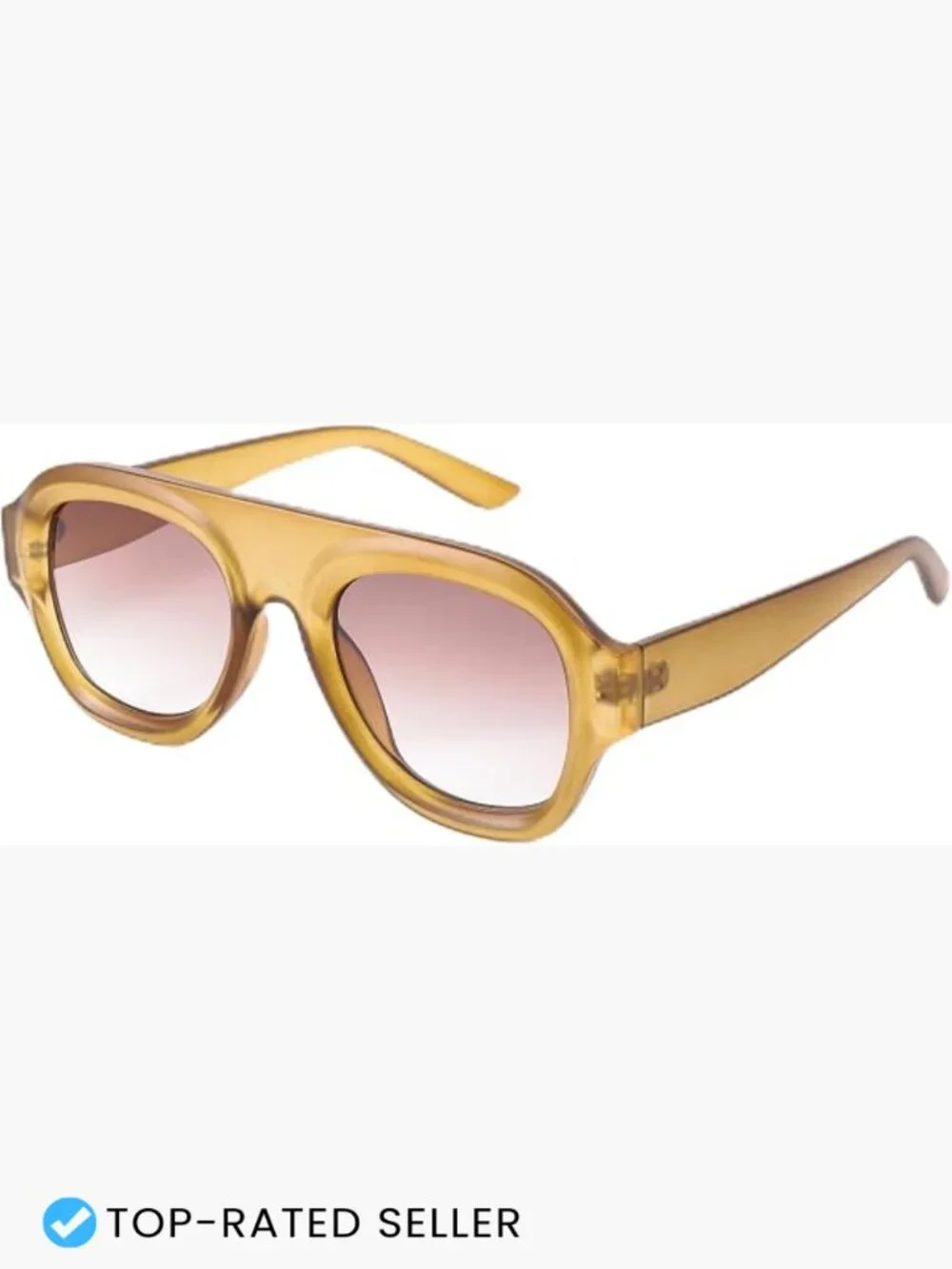 Oversized Square Aviator Sunglasses Retro Chic Classic Trendy Fashion